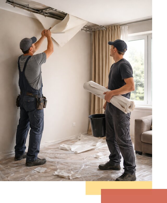 Демонтаж натяжного потолка в Краснокаменске быстро и аккуратно