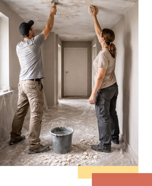 Удаление побелки с потолка в Краснокаменске — быстро и аккуратно