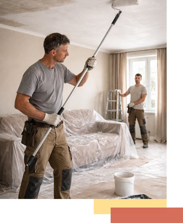 Грунтовка потолка в Краснокаменске — подготовка под покраску и отделку