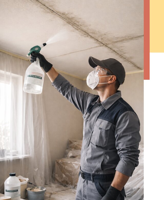 Антисептическая обработка потолка в Краснокаменске от 2555 руб. | ОТДЕЛОЧНИК-Ксн