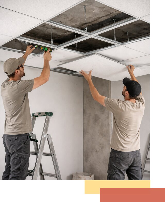 Монтаж потолка Армстронг под ключ в Краснокаменске