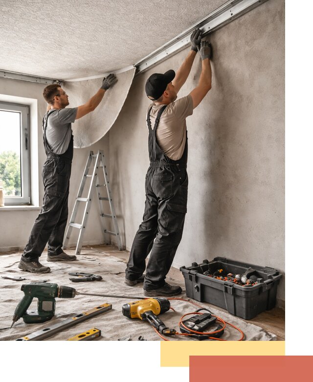 Монтаж фактурного натяжного потолка в Краснокаменске качественно и быстро