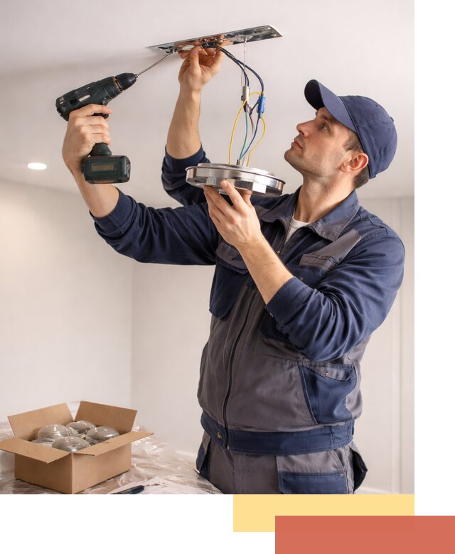 Установка люстры в натяжной потолок в Краснокаменске