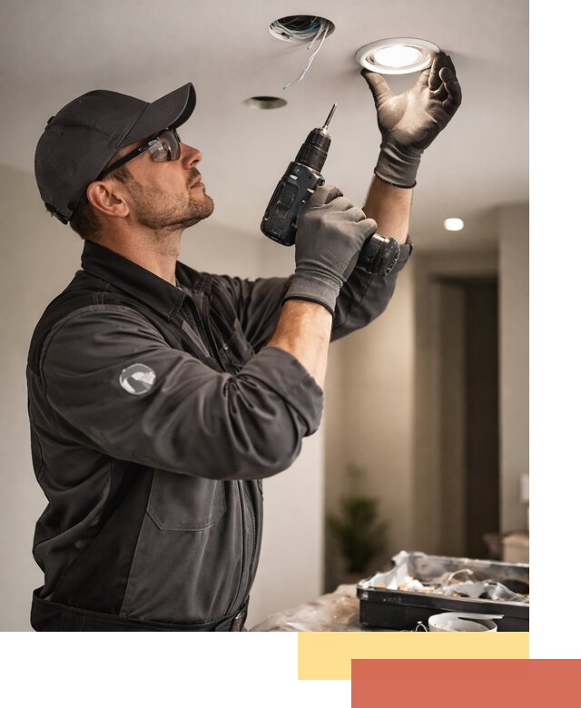 Установка точечных светильников в натяжной потолок в Краснокаменске