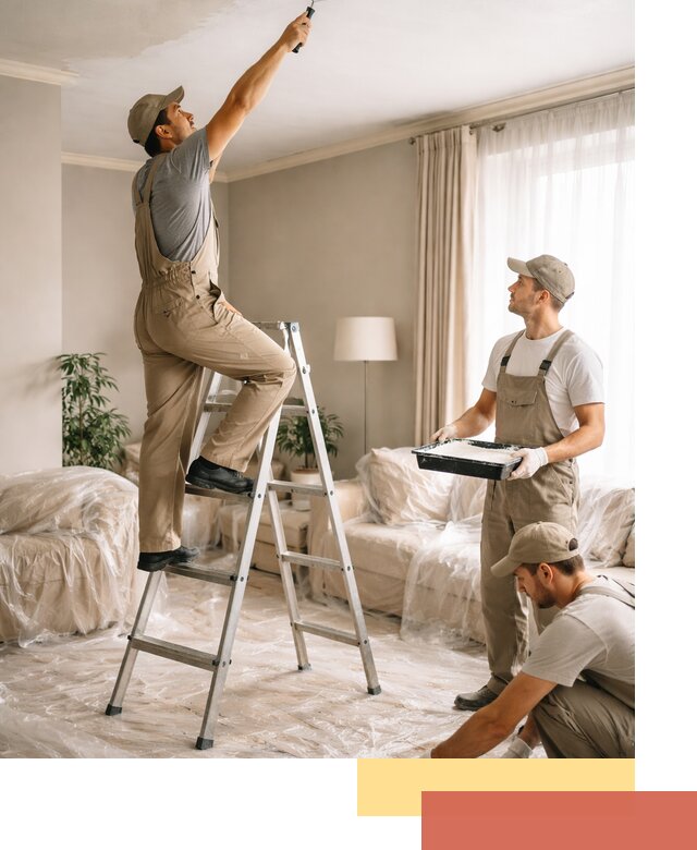 Покраска потолков акриловой краской в Краснокаменске качественно и быстро