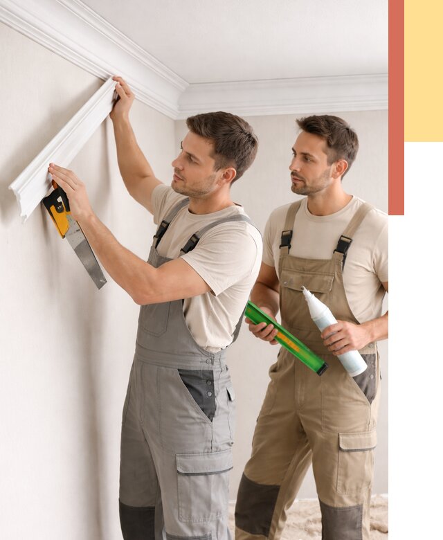 Монтаж потолочного плинтуса в Краснокаменске от 2351 руб. — быстро и недорого | ОТДЕЛОЧНИК-Ксн