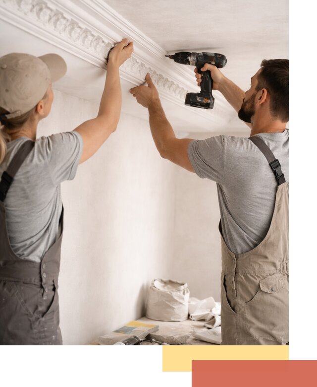 Профессиональный монтаж лепнины на потолок в Краснокаменске