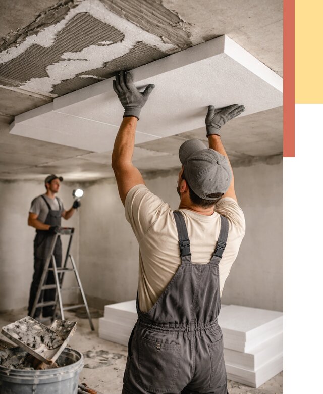 Утепление потолка пенопластом в Краснокаменске от 4599 руб/м2 — недорого и быстро | ОТДЕЛОЧНИК-Ксн