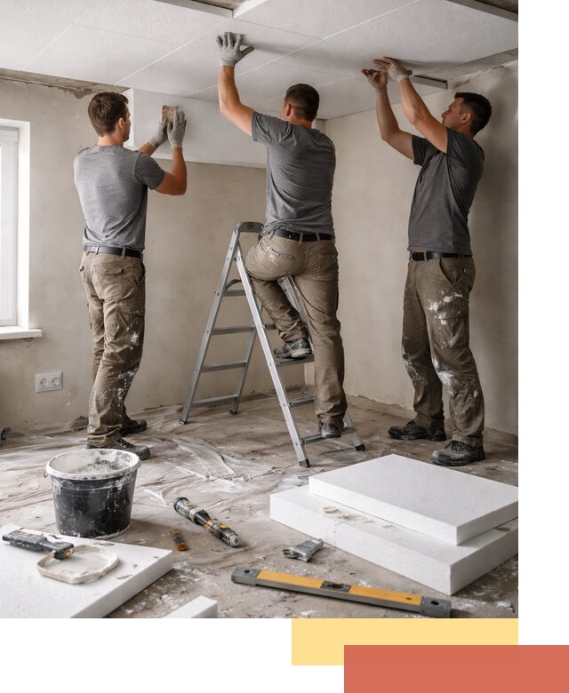 Утепление потолка пенопластом в Краснокаменске быстро и качественно